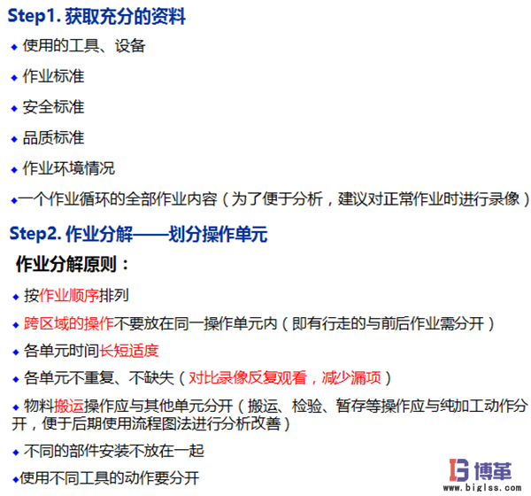 標準作業要領書的制作步驟 標準作業要領書的制作步驟